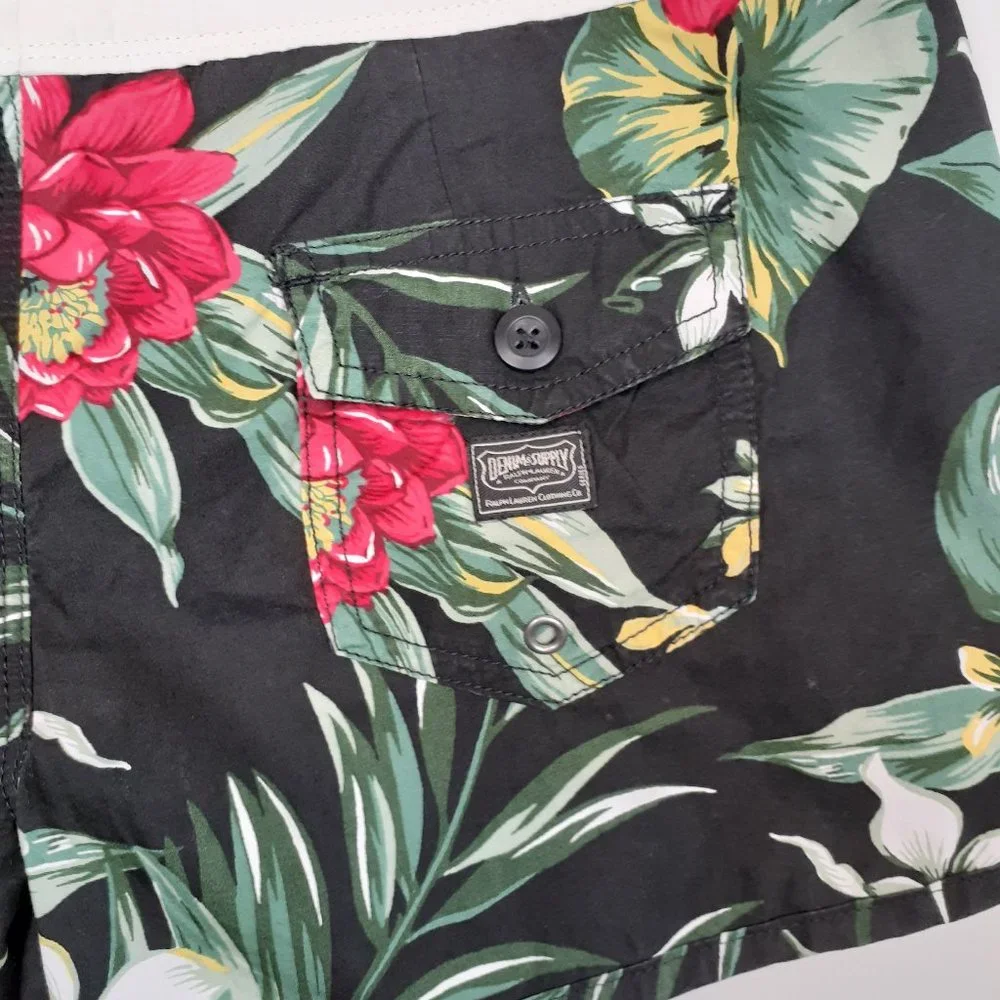 NWT Denim & Supply Ralph Lauren Y2K Low Rise Floral Shorts XS - Picture 2 of 6